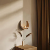 3D Printed Crescent Moon Wall Shelf | Modern Minimalist Floating Shelf Design | Unique Lunar Home Decor Accent | Contemporary Wall Shelf