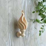 3D Printed Torch Wall Decor | Modern Minimalist Flame Sculpture | Unique 3D Printed Wall Art Accent for Contemporary Creative Home Interiors