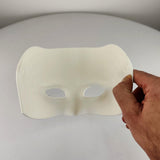 3D Printed Half Face Mask for Cosplay | DIY Painting Costume Design Masks | White Lightweight Craft Base for Halloween, Theater Art Projects