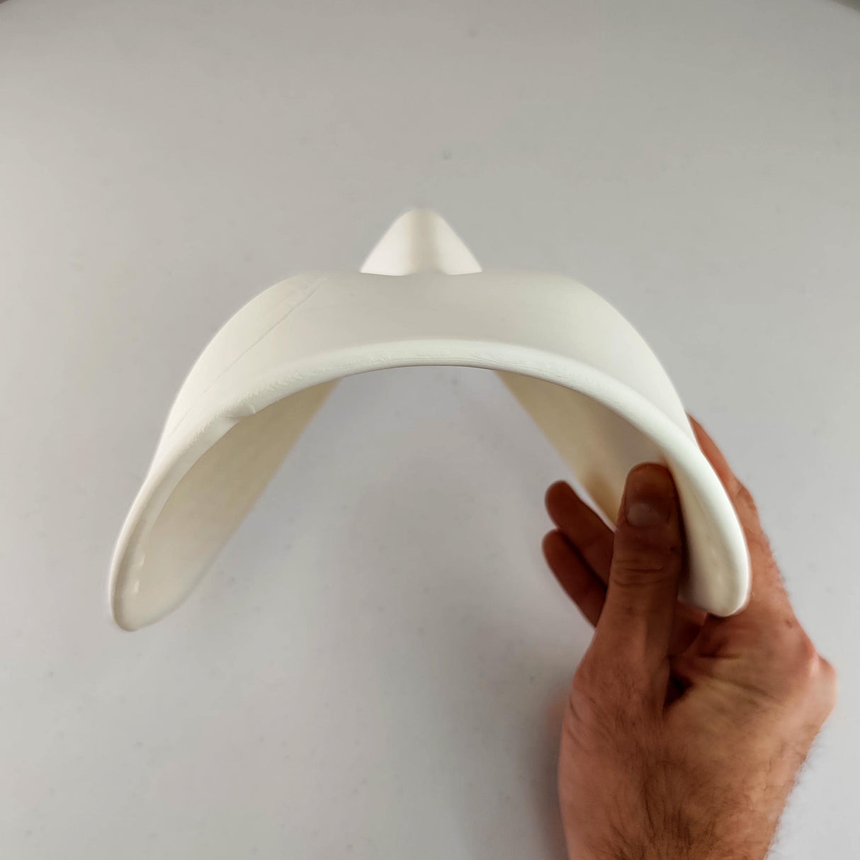 3D Printed Full Face Mask with Sculpted Detail for Cosplay, Theater, DIY Art | White Lightweight Paintable Prop for Halloween Costume Design