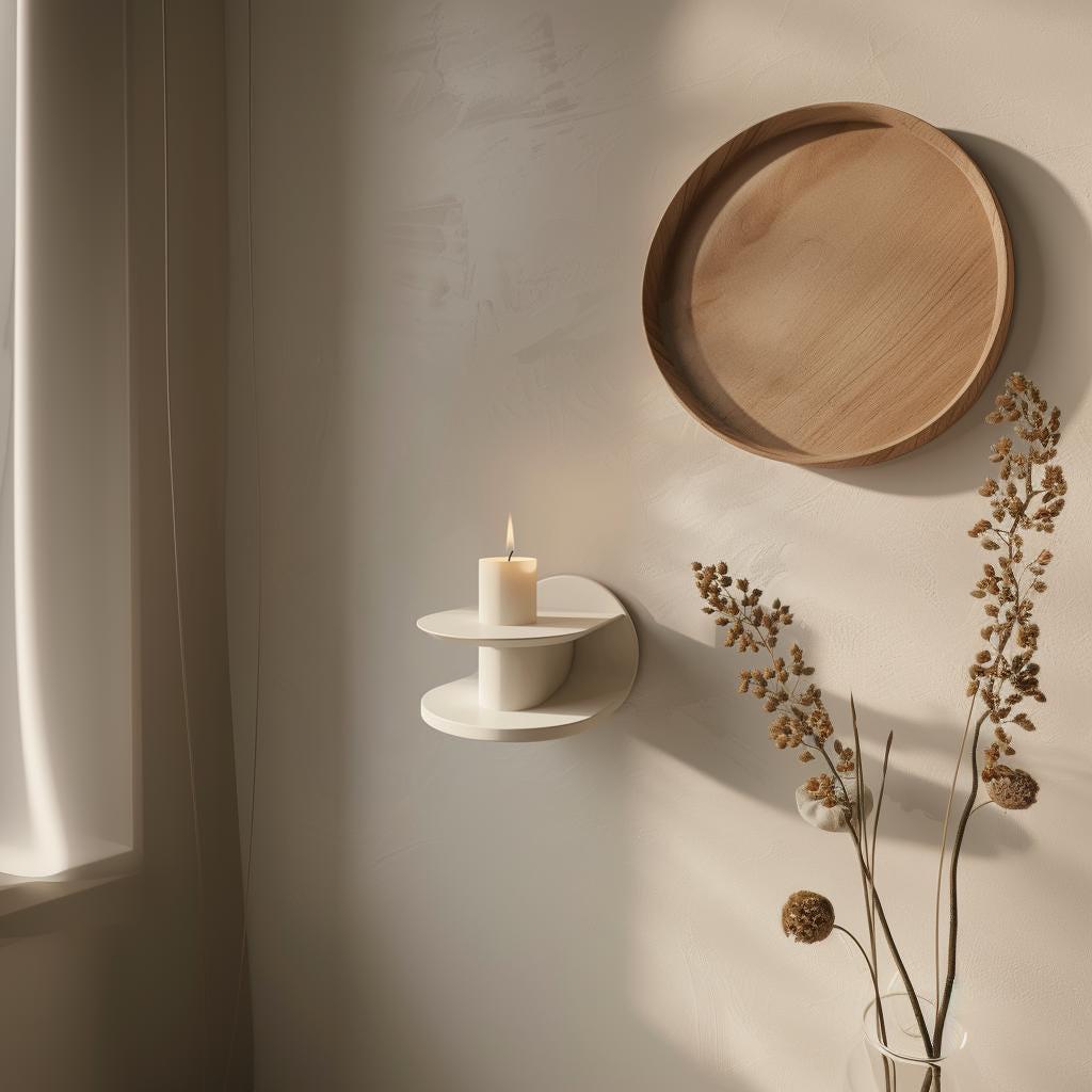 3D Printed Wall Shelf | Modern Minimalist Floating Shelf | Geometric Decorative Shelf | Unique Home Accent | Contemporary 3D Print Decor