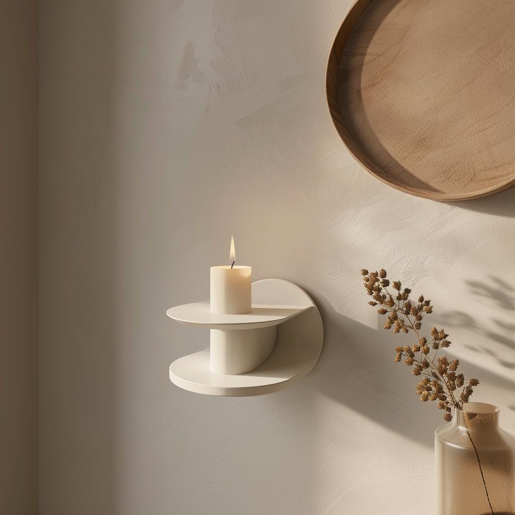 3D Printed Wall Shelf | Modern Minimalist Floating Shelf | Geometric Decorative Shelf