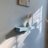 3D Printed Wavy Wall Shelf | Modern Floating Shelf with Organic Curves | Minimalist Ripple Design Shelf for Stylish Home Decor