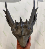 3D Printed Dragon Mask Fantasy Cosplay Mask | Mythical Creature Costume | Adjustable Fit | LARP & Renaissance Fair Mask Gothic Warrior Mask