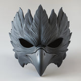 Black Raven Mask | Plague Doctor Cosplay Gothic Bird Mask | 3D Printed Fantasy Warrior Mystical Shaman Mask | Halloween Feathered Beak Mask