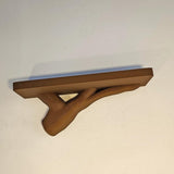 Dark Wood Wall Shelf | Tree Branch Floating Shelf | Modern Nature Decor | 3D Printed Plant Shelf | Organic Style Wall Accent Walls Art