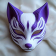 3D Printed Kitsune Mask | Fox Spirit Mask | Japanese Cosplay Festival Mask | Anime Mythical Fox Mask | Fox Demon Mask