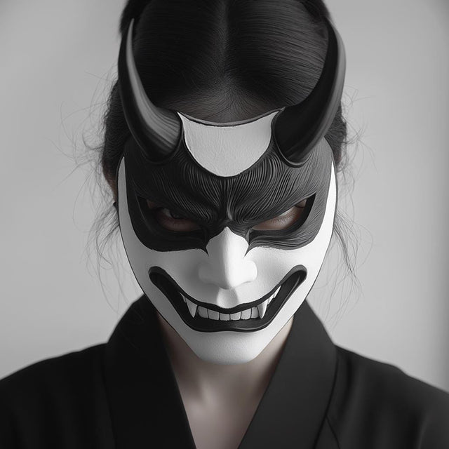 3D Printed Oni Mask | Japanese Demon Samurai Warrior Mask | Cosplay Fantasy Mask