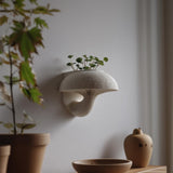 3D Printed Mushroom Wall Planter Shelf | Sculptural Floating Fungi Decor | Modern 3D Printed Wall Accent for Cozy Nature Inspired Interiors