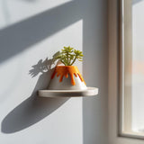 3D Printed Lava Volcano Planter | Floating Shelf for Succulents and Herbs | Bright Science Themed Accent for Nursery, Classroom and Home