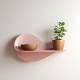 plant pot wall shelf 3D Printed Decorative Wall Shelf | Abstract Wavy Shelf