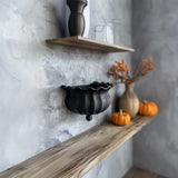 3D Printed Witch Cauldron Wall Shelf | Sculptural Floating Halloween Decor | Minimalist Spooky Accent for Modern Home Interiors and Offices