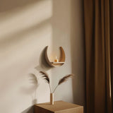 3D Printed Crescent Moon Wall Shelf | Modern Minimalist Floating Shelf Design | Unique Lunar Home Decor Accent