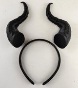 Gothic Demon Horns | 3D Printed Costume Horns | Cosplay Headpiece | Halloween Horns | Fantasy Cosplay Accessories | Black Devil Horn