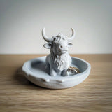 Cow Jewelry Dish | 3D Printed Ring Holder | Highland Cow Trinket Dish | Cute Cow Jewelry Organizer | Farmhouse Decor | Gift for Her