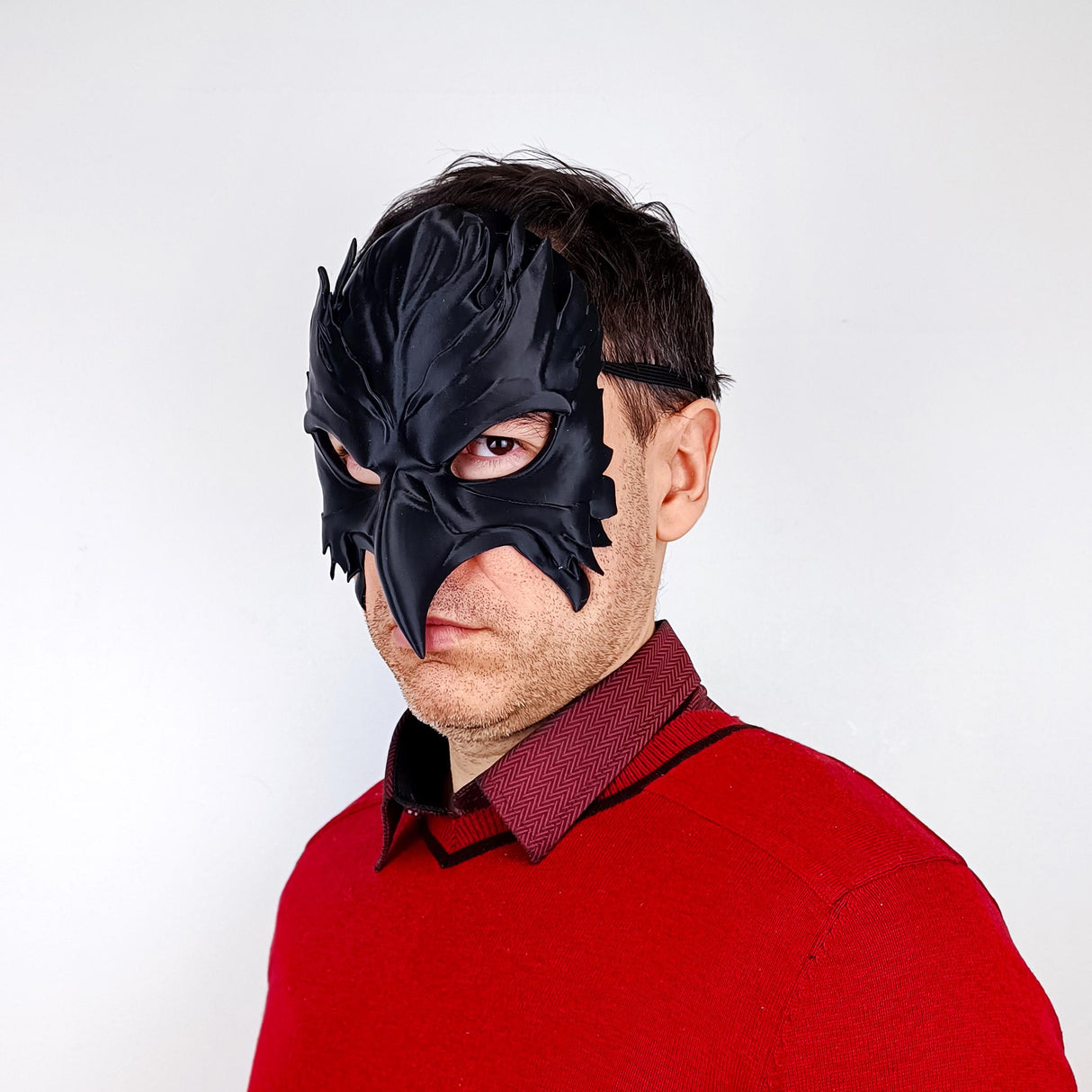 3D Printed Raven Mask | Gothic Bird Warrior Mask | Plague Doctor Cosplay Fantasy Beak Mask | Dark Mystic Mask Halloween Mask | LARP Costume