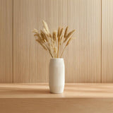 3D Printed Ribbed Vase | Modern Minimalist Vase for Dried Flowers | Geometric Decorative Home Accent