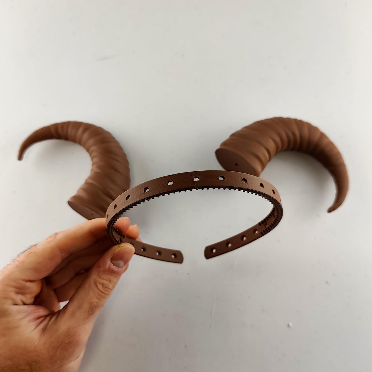 Curved Ram Horns | 3D Printed Demon Horns | Fantasy Cosplay Headpiece | Gothic Costume Horns | Halloween Witchcraft Headdress | LARP