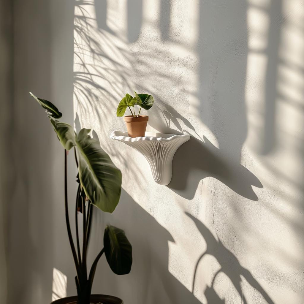 3D Printed Mushroom Wall Shelf – Artists Conk Design | Minimalist Floating Shelf | Decorative Fungi Shelf | Nature Inspired Wall Art