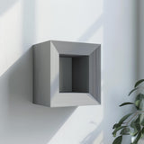 3D Printed Geometric Wall Shelf | Modern Minimalist Floating Shelf Design | Unique Square Shape Decor