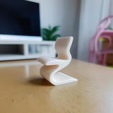 Dollhouse Modern Wiggle Chair | 1:12 Scale Miniature Chair | 3D Printed Funky Desk Chair | Miniature Gehry Style Chair Dolls House Furniture