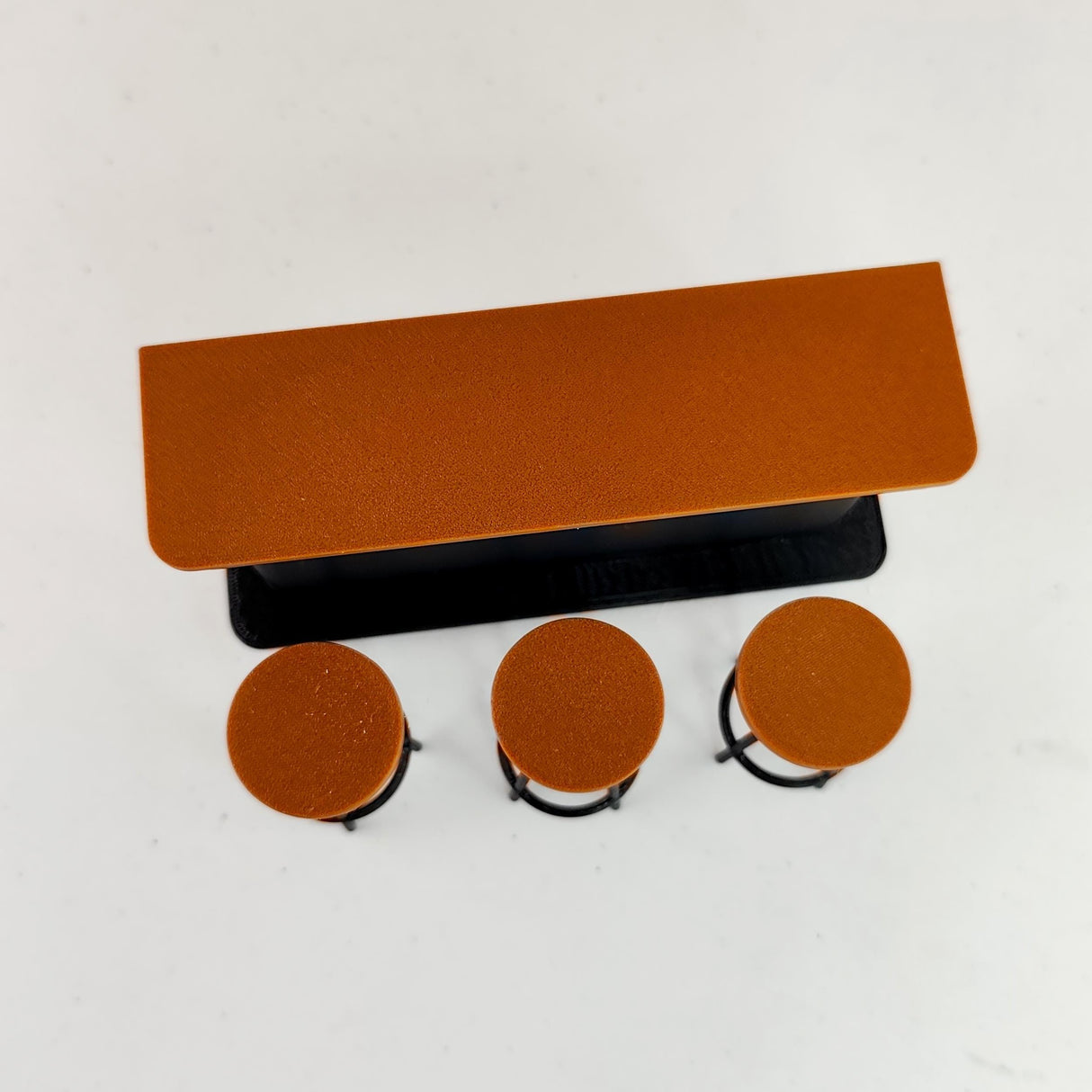 Miniature Bar Counter Set 1:12 Scale Dollhouse Bar | Tiny Bar Furniture Mini Bar Scene | Pub & Stools