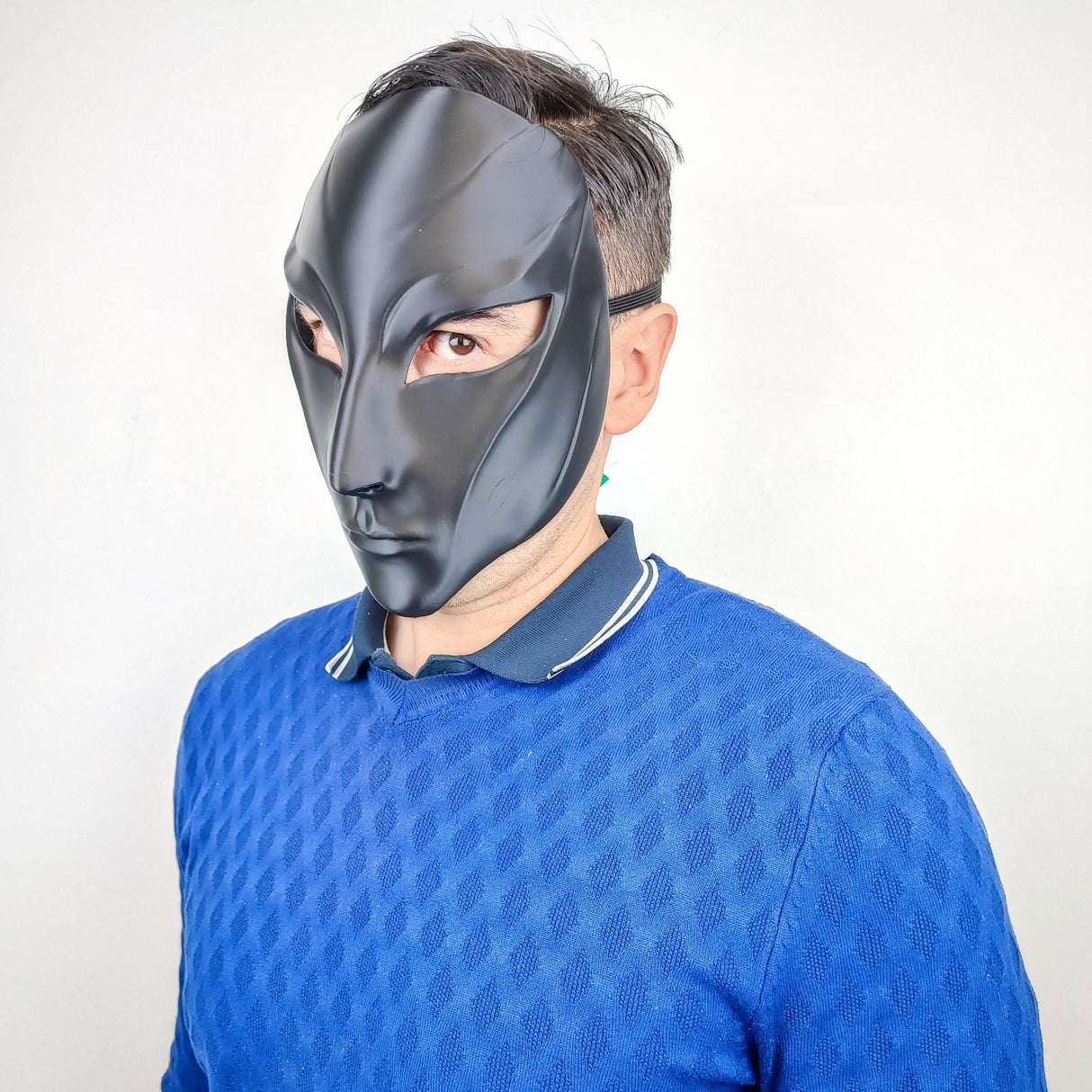 Phantom Assassin Mask | 3D Printed Sci-Fi Cosplay Mask | Stealth Warrior Gothic Horror Mask | Costume Futuristic Masquerade Mask