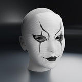Japanese Ghost Mask | Horror Cosplay Mask | 3D Printed Theater Mask | Gothic Phantom Haunting Halloween Mask | Creepy Spirit Mask