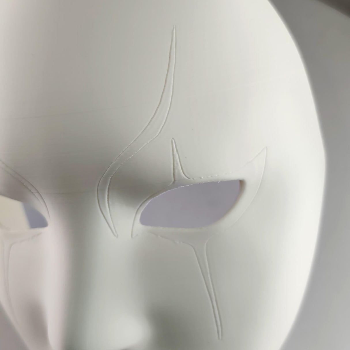 Japanese Ghost Mask | Horror Cosplay Mask | 3D Printed Theater Mask | Gothic Phantom Haunting Halloween Mask | Creepy Spirit Mask