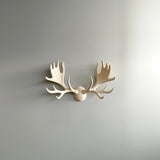 3D Printed Antlers Wall Decor | Modern Minimal Moose Antler Sculpture in Three Pieces | Contemporary Statement Art for Stylish Home Interior