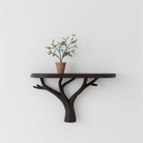 Tree Branch Wall Shelf | 3D Printed Floating Shelf for Plants | Nature Inspired Decor