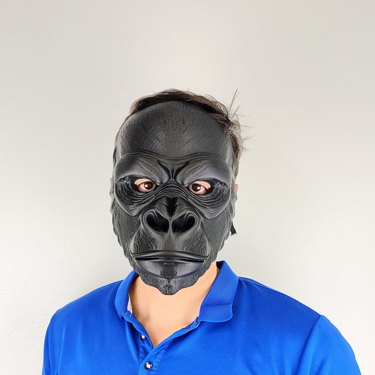 Realistic Gorilla Face Mask | 3D Printed Animal Mask | Black Costume Mask | Primate Face Prop | Halloween Cosplay Accessory Masks