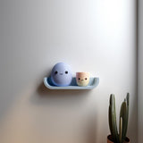 3D Printed Egg Friends Wall Shelf | Minimal Character Floating Ledge Display | Cute Room Decor Accent for Kids Rooms and Cozy Home Interiors