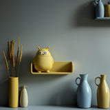 3D Printed Monster Wall Shelf | Minimal Character Floating Ledge with Hidden Storage | Playful Modern Room Decor Accent for Cozy Kids Rooms