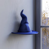 3D Printed Wizard Hat Wall Shelf | Magical Floating Witch Hat Decor | Unique Minimalist Wall Accent for Modern Home Interiors and Offices