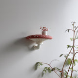 3D Printed Mushroom Wall Shelf | Toadstool Floating Ledge Decor | Whimsical Amanita Inspired Wall Art for Cozy Stylish Homes and Offices