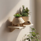 3D Printed Turtle Planter Shelf | Animal Succulent Holder Display | Floating Ledge Decor for Nursery, Kids Room and Cozy Home Interiors