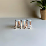 Dollhouse Bar Stool 1:12 Scale Miniature Chair | 3D Printed Dollhouse Furniture Dollhouse Decor | Tiny Bar Stool Collectible Mini Furniture