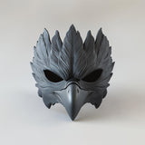 Black Raven Mask | Plague Doctor Cosplay Gothic Bird Mask | 3D Printed Fantasy Warrior Mystical Shaman Mask | Halloween Feathered Beak Mask