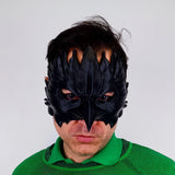 Black Raven Mask | Plague Doctor Cosplay Gothic Bird Mask | 3D Printed Fantasy Warrior Mystical Shaman Mask | Halloween Feathered Beak Mask