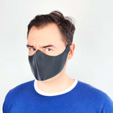 Matte Black Futuristic Half Face Mask | 3D Printed Cyberpunk Costume Accessory | Lightweight Cosplay Mask for Women Men Masks