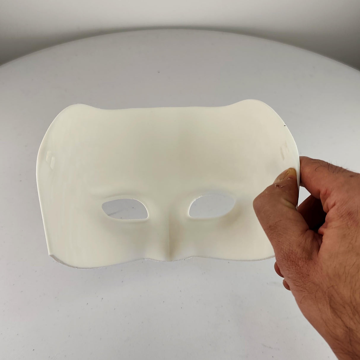 3D Printed Half Face Mask for Cosplay | DIY Painting Costume Design Masks | White Lightweight Craft Base for Halloween, Theater Art Projects