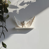 3D Printed Angel Wall Shelf | Modern Minimalist Angel Wings Decor | Unique 3D Printed Floating Wall Ledge for Cozy Contemporary Interiors