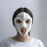 3D Printed Futuristic Mask | Minimal Anime Style Facepiece for Cosplay | Unique 3D Printed Costume Accessory for Festivals, Parties & Events