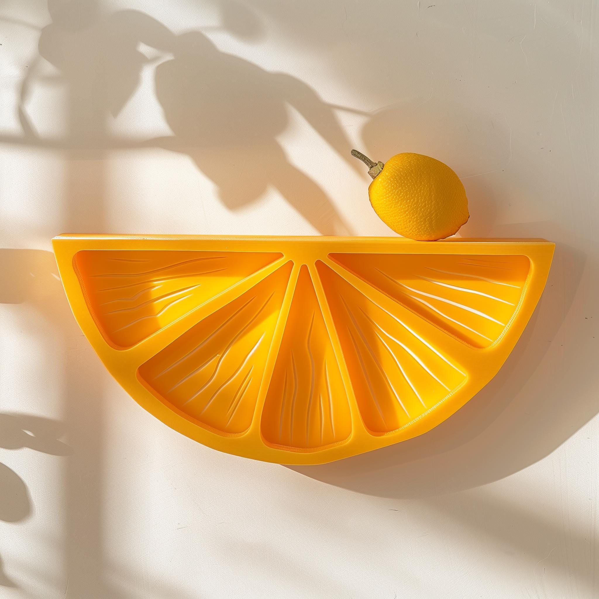 3D Printed Citrus Slice Wall Shelf | Decords