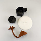 Floating Coffee Pour Sculpture | Black 3D Printed Coffee Art Optical Illusion Kitchen Decor | Coffee Lover Gift Barista Unique Coffee Bar