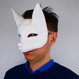 3D Printed Kitsune Mask | Fox Spirit Mask | Japanese Cosplay Festival Mask