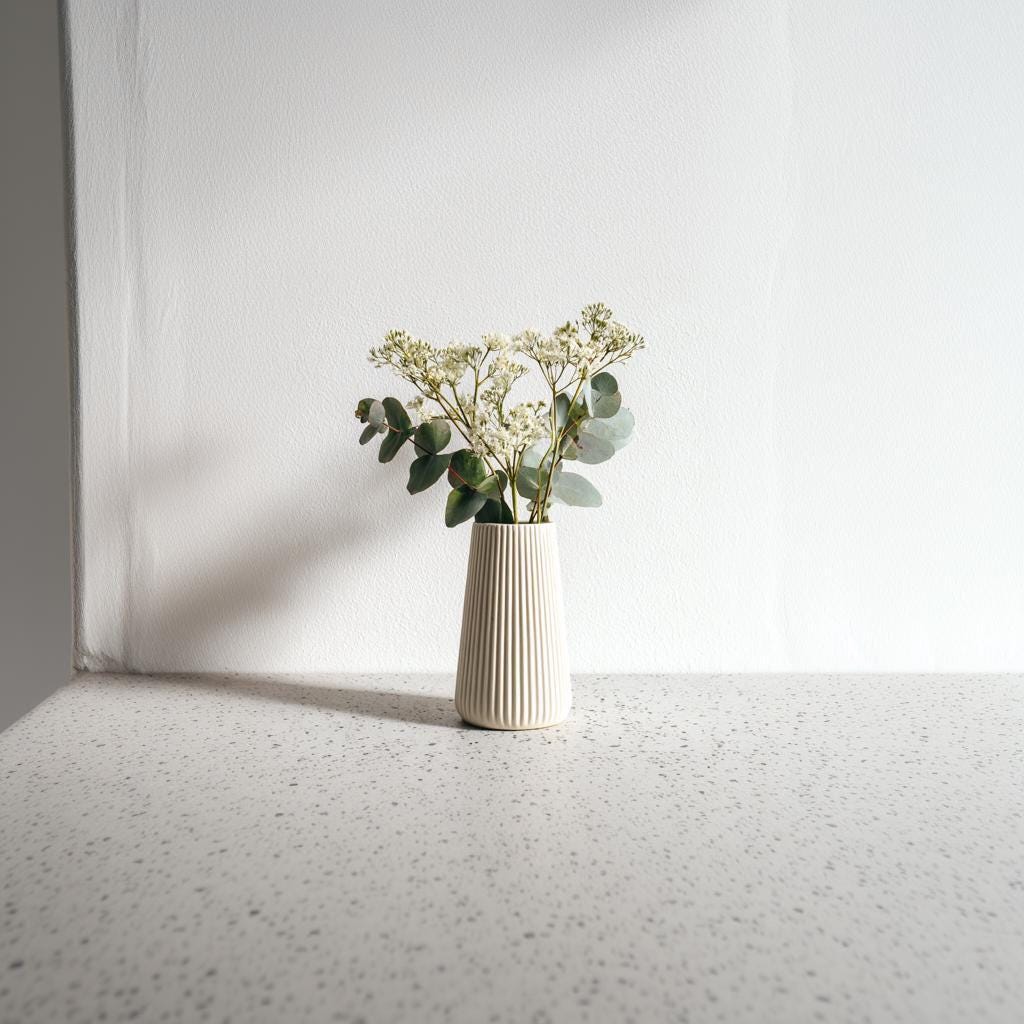 3D Printed Origami Vase | Minimalist Ribbed Vase for Fresh Dried Flowers | Modern Geometric Home Decor | Unique Gift for Her | Table Flower