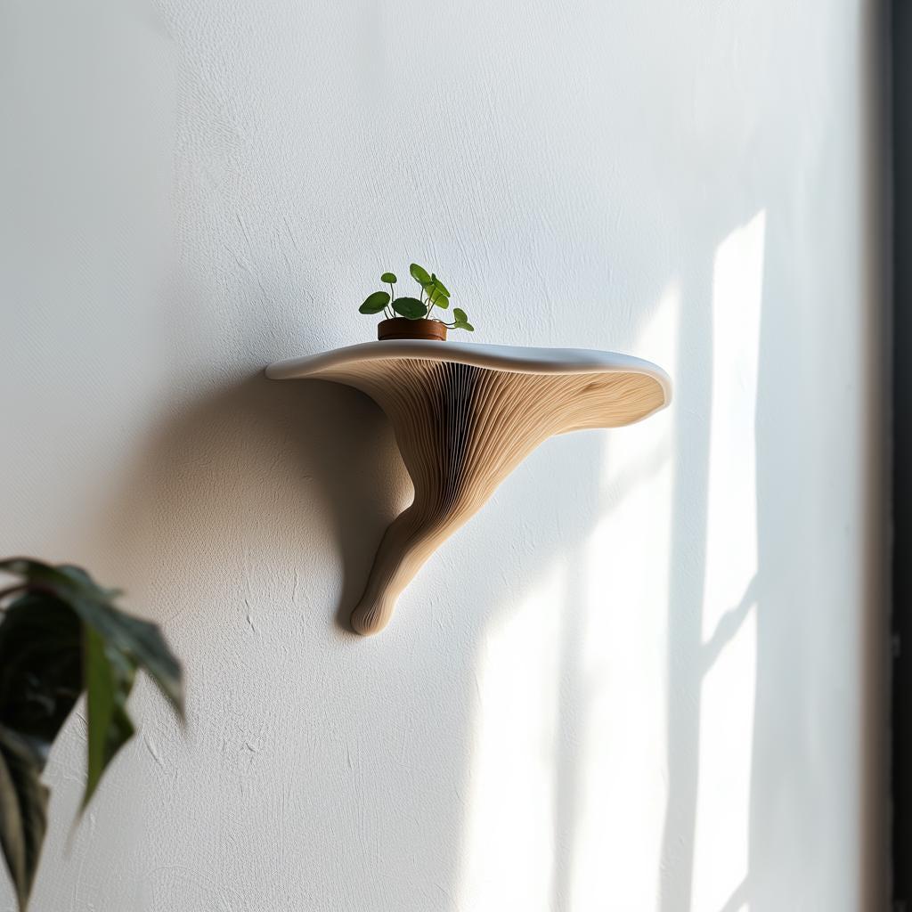 3D Printed Mushroom Shelf | Modern Floating Wall Shelf | Deadly Galerina Design | Organic Wall Art | Nature Decor | Plant Display Shelf
