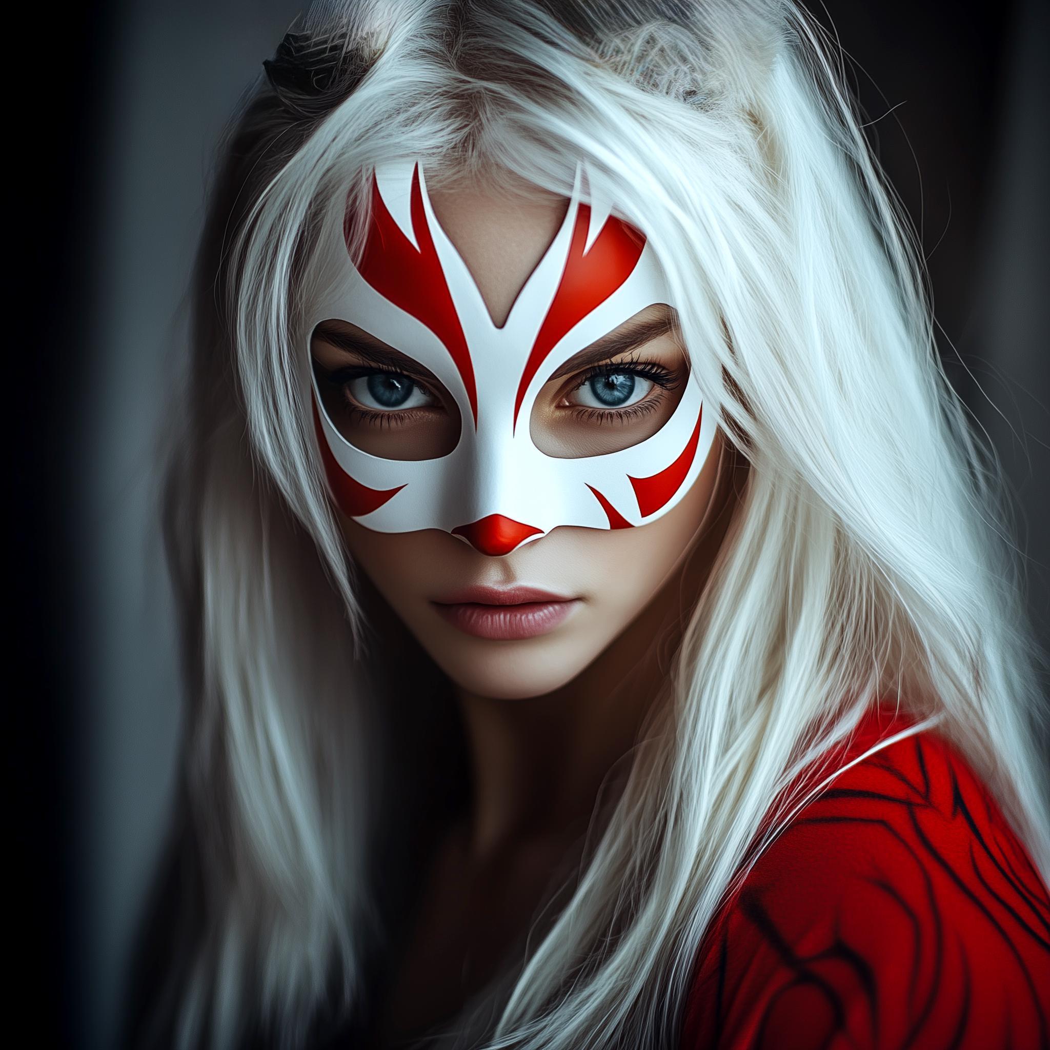 Kitsune Fox Half Mask | 3D Printed Costume Prop